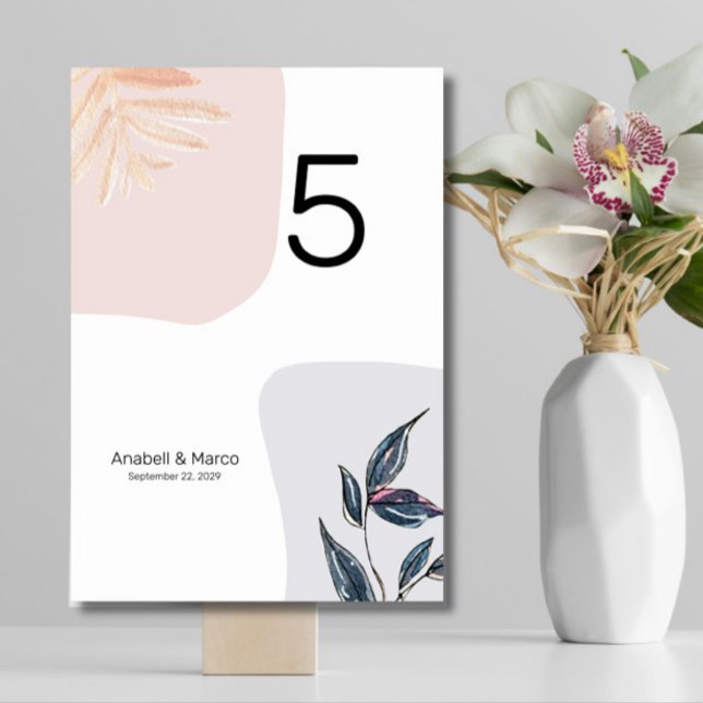Abstract Shapes Table number Card (Creator Uploaded)