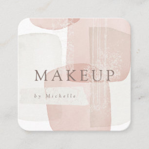 Abstract Shapes Textured Modern Makeup Artist Square Business Card