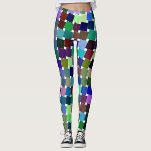 Abstract shapes with lots of colour leggings