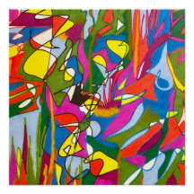 Abstract Sharpie Art, "Jazz Feature" Glossy Poster