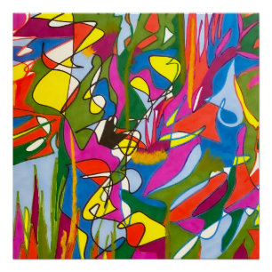 Abstract Sharpie Art, "Jazz Feature" Glossy Poster