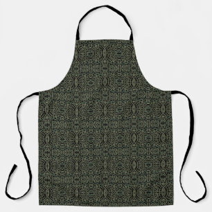 Abstract Shimmer Tubing With Green And Gold Colour Apron