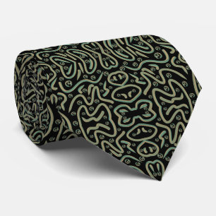 Abstract Shimmer Tubing With Green And Gold Colour Tie