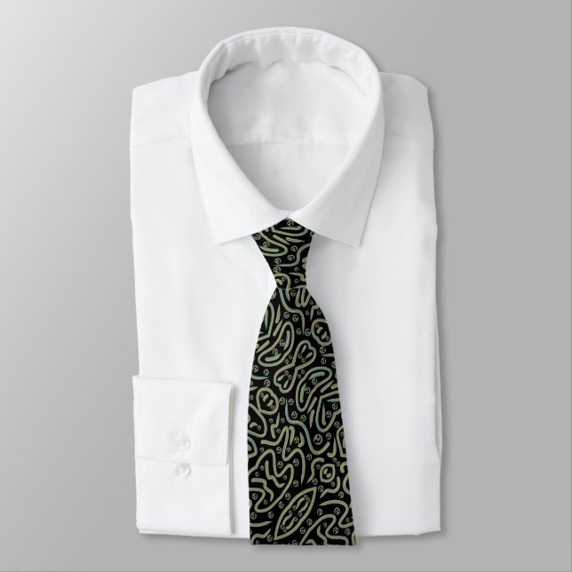 Abstract Shimmer Tubing With Green And Gold Colour Tie (Tied)