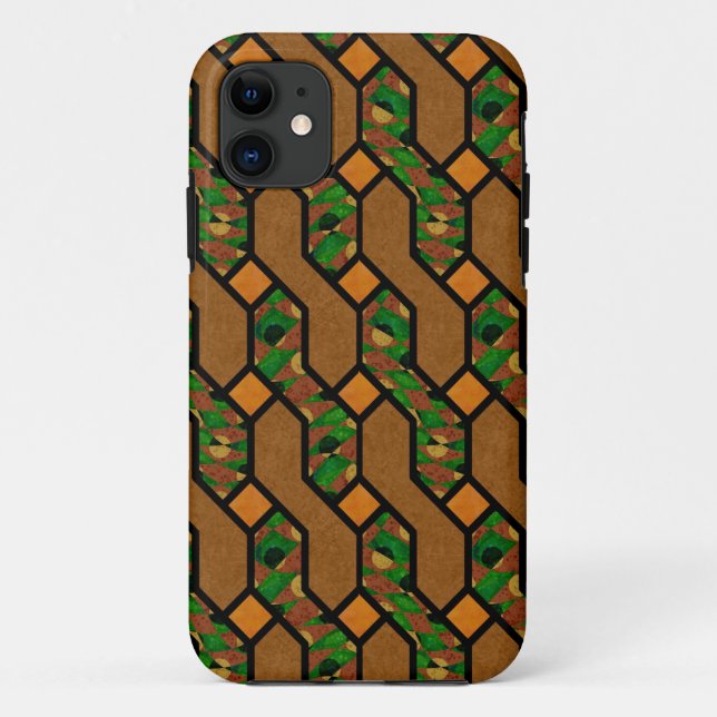 Abstract Shimmy Wood Pattern Case-Mate iPhone Case (Back)