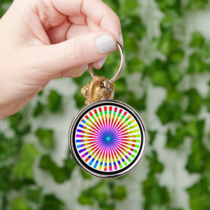 Abstract Shining light Key Ring