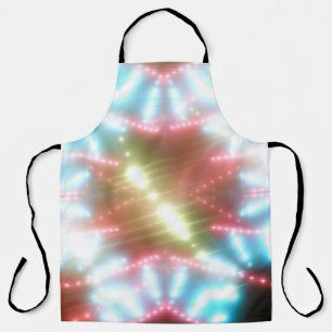 abstract shiny neon background with beams and star apron
