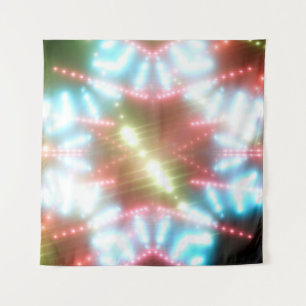 abstract shiny neon background with beams and star tapestry
