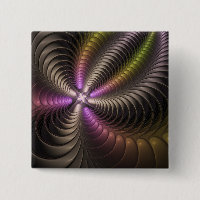 Abstract Shiny Trippy Colorful 3D Fractal Art