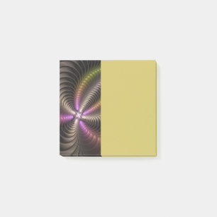 Abstract Shiny Trippy Colorful 3D Fractal Art Post-it Notes