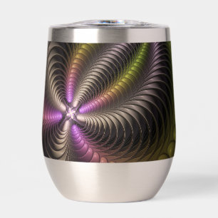 Abstract Shiny Trippy Colourful 3D Fractal Art