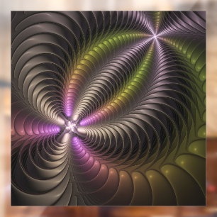 Abstract Shiny Trippy Colourful 3D Fractal Art