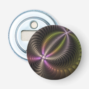 Abstract Shiny Trippy Colourful 3D Fractal Art Bottle Opener