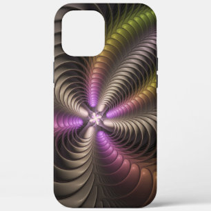 Abstract Shiny Trippy Colourful 3D Fractal Art iPhone 12 Pro Max Case