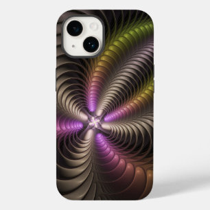 Abstract Shiny Trippy Colourful 3D Fractal Art Case-Mate iPhone 14 Case