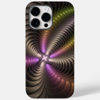 Abstract Shiny Trippy Colourful 3D Fractal Art