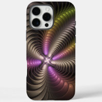 Abstract Shiny Trippy Colourful 3D Fractal Art