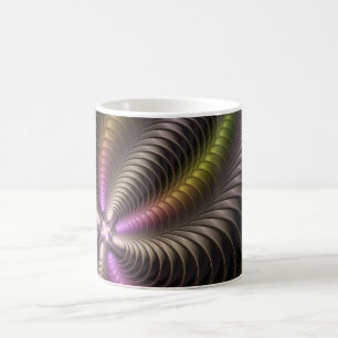 Abstract Shiny Trippy Colourful 3D Fractal Art Coffee Mug