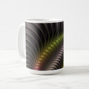 Abstract Shiny Trippy Colourful 3D Fractal Art Coffee Mug