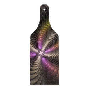 Abstract Shiny Trippy Colourful 3D Fractal Art Cutting Board