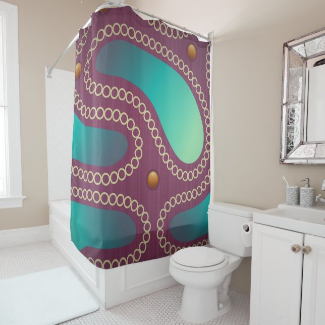 Abstract Shower Curtain (In Situ)