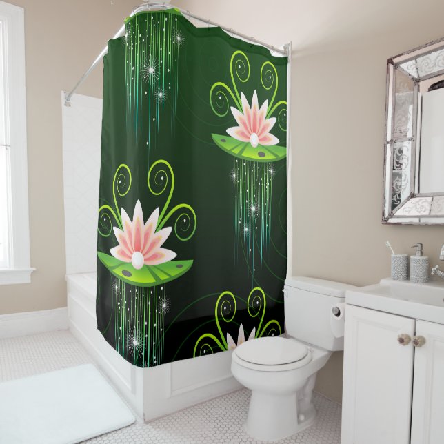 Abstract Shower Curtain (In Situ)