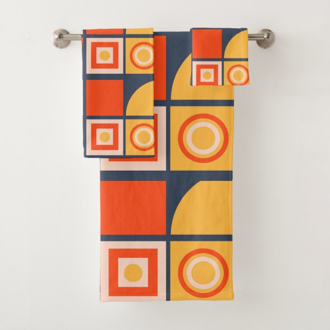 Abstract Shower Curtain Bath Towel Set (Insitu)