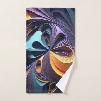 abstract shower curtain hand towel