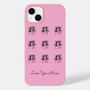 Abstract Silhouette Dancers Mum's Pink Case-Mate iPhone 14 Plus Case