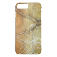 Abstract Silhouette Painting on Tan Background