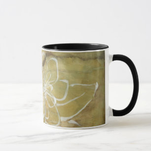 Abstract Silhouette Painting on Tan Background Mug