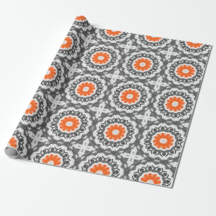 abstract silver, light grey and dark slate grey se wrapping paper