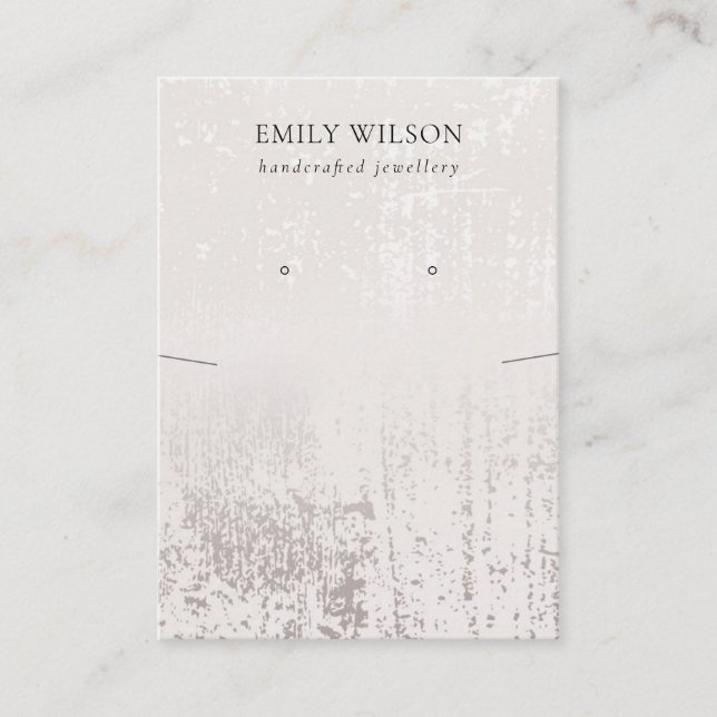 Abstract Silver Rain Aqua Necklace Earring Display Business Card (Front)