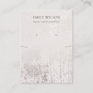 Abstract Silver Rainfall Necklace Earring Display Business Card