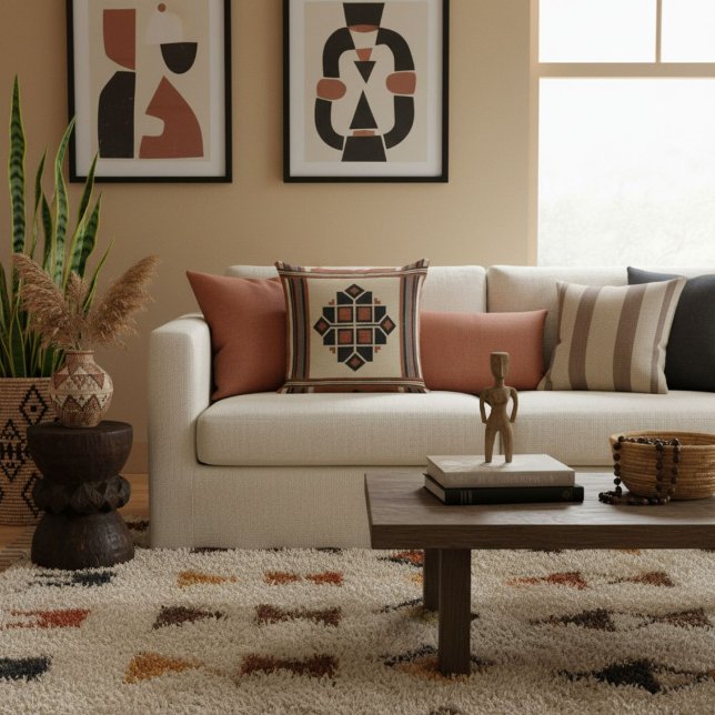 Abstract simple elegant modern lines retro cushion (Creator Uploaded)