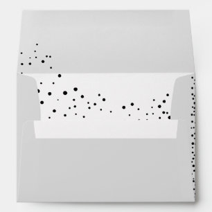 Abstract Simple Modern Black Random Dots Envelopes