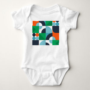 Abstract simple shapes and shapes baby bodysuit