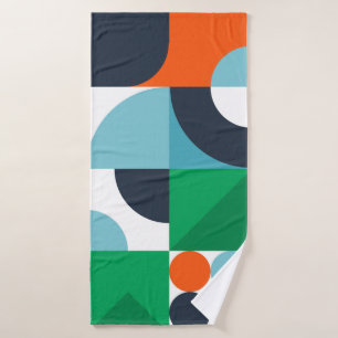 Abstract simple shapes and shapes bath towel