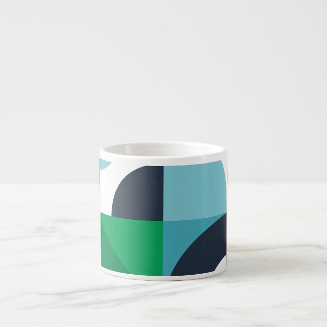 Abstract simple shapes and shapes espresso cup (Front)