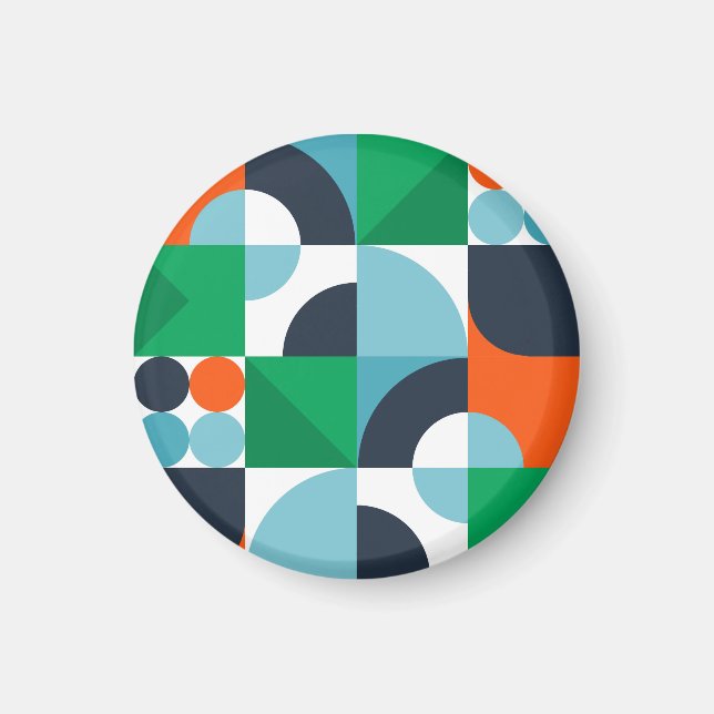 Abstract simple shapes and shapes magnet (Front)