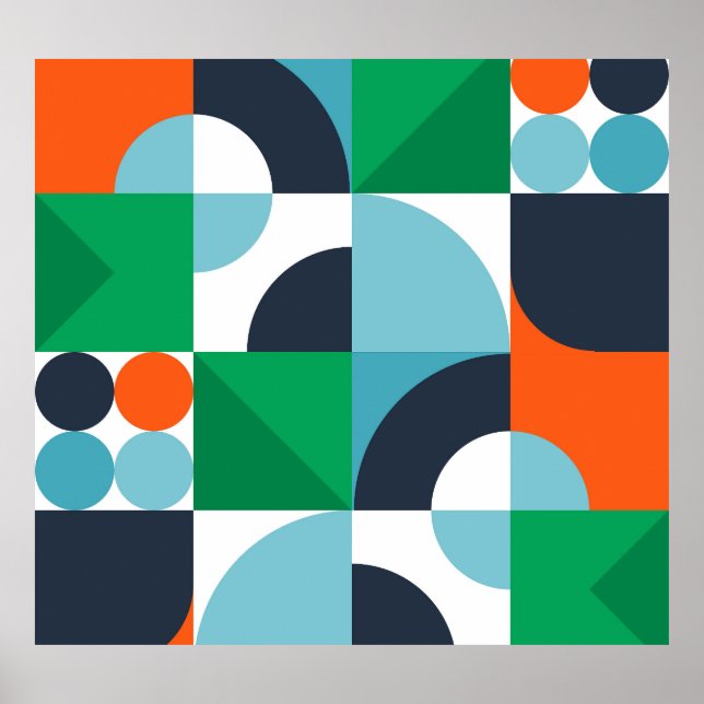 Abstract simple shapes and shapes poster (Front)