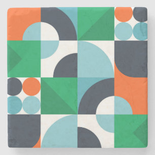 Abstract simple shapes and shapes stone coaster