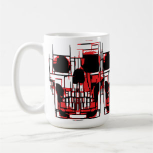 Abstract Skull in Vibrant Colours Coffee Mug