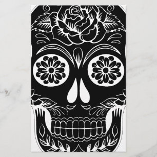 Abstract Skull Stationery