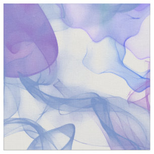Abstract Smoke in purple Pinks and Blues Fabric