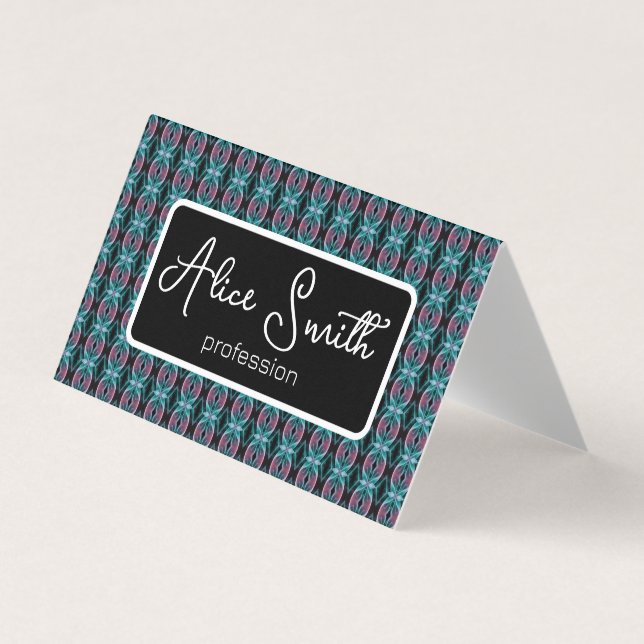 Abstract smoke seamless pattern business card (Front)