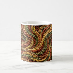 Abstract Smoke Swirl Earth Tone Coffee Mug