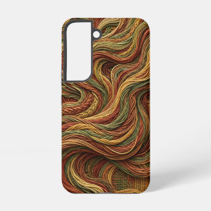 Abstract Smoke Swirl Earth Tone Samsung Cases
