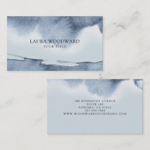 Abstract Smoky Blue Serene Business Card
