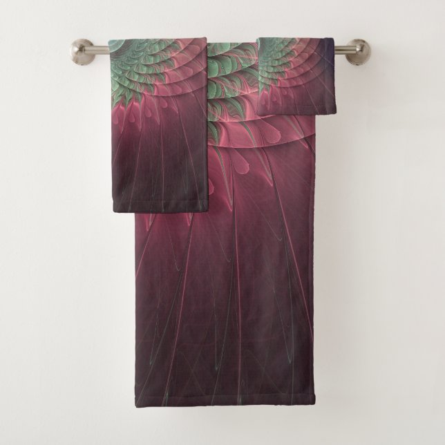 Abstract Snail Colourful Modern Fractal Art Bath Towel Set (Insitu)